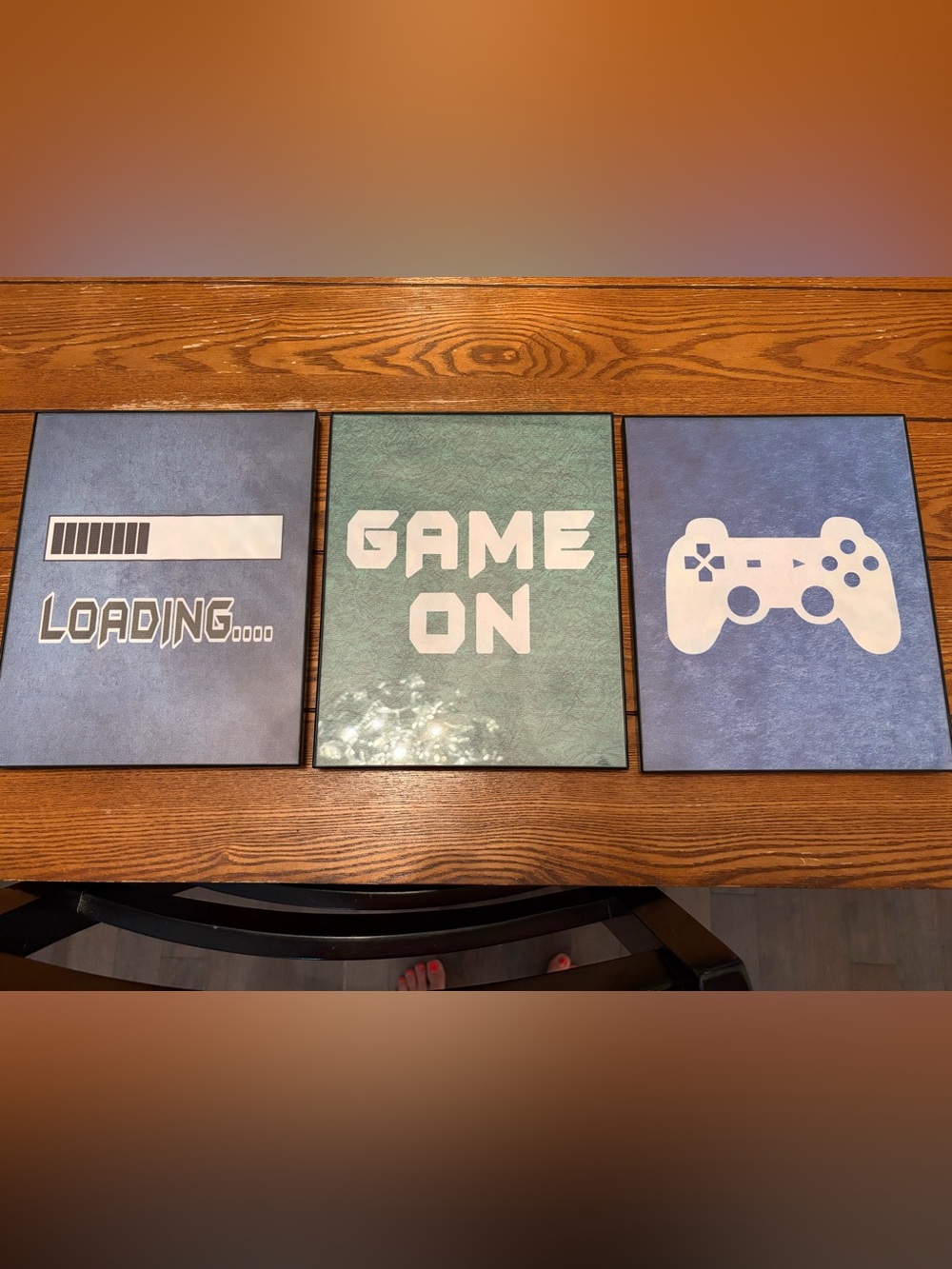 GAME ON Wall Art Print - Green Poster for Home Games